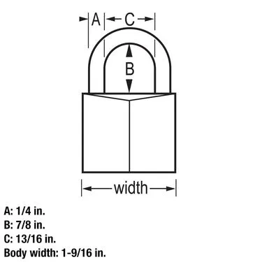 142DCM COVERED SOLID BODY PADLOCK