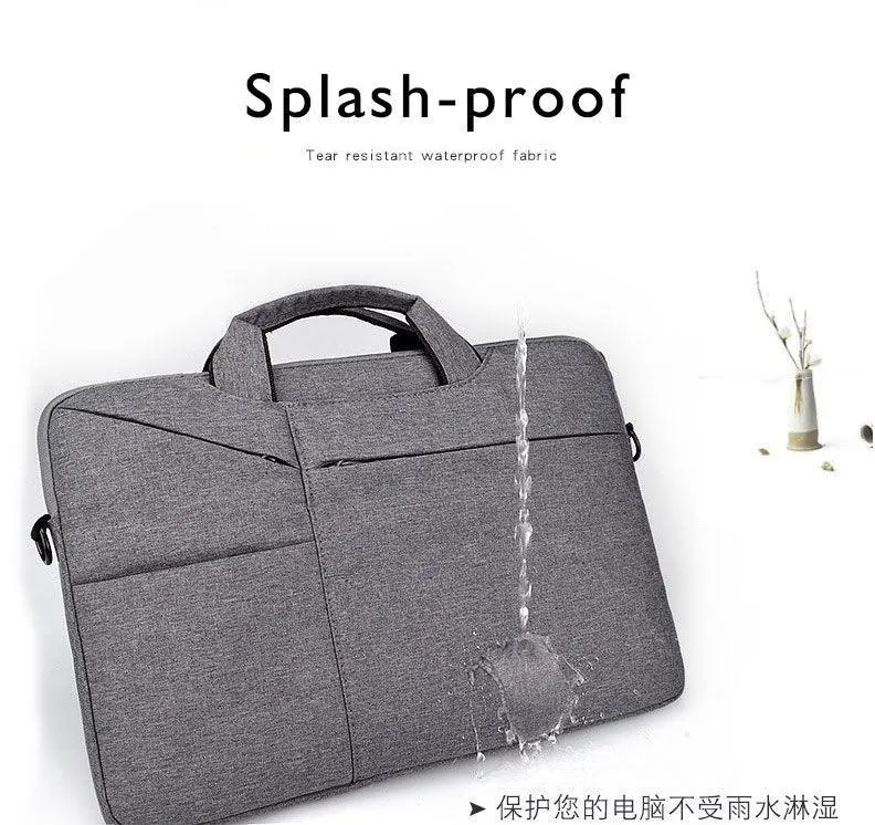 15.6 Inch Custom Waterproof Computer Laptop Messenger Bag-Black