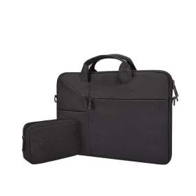 15.6 Inch Custom Waterproof Computer Laptop Messenger Bag-Black