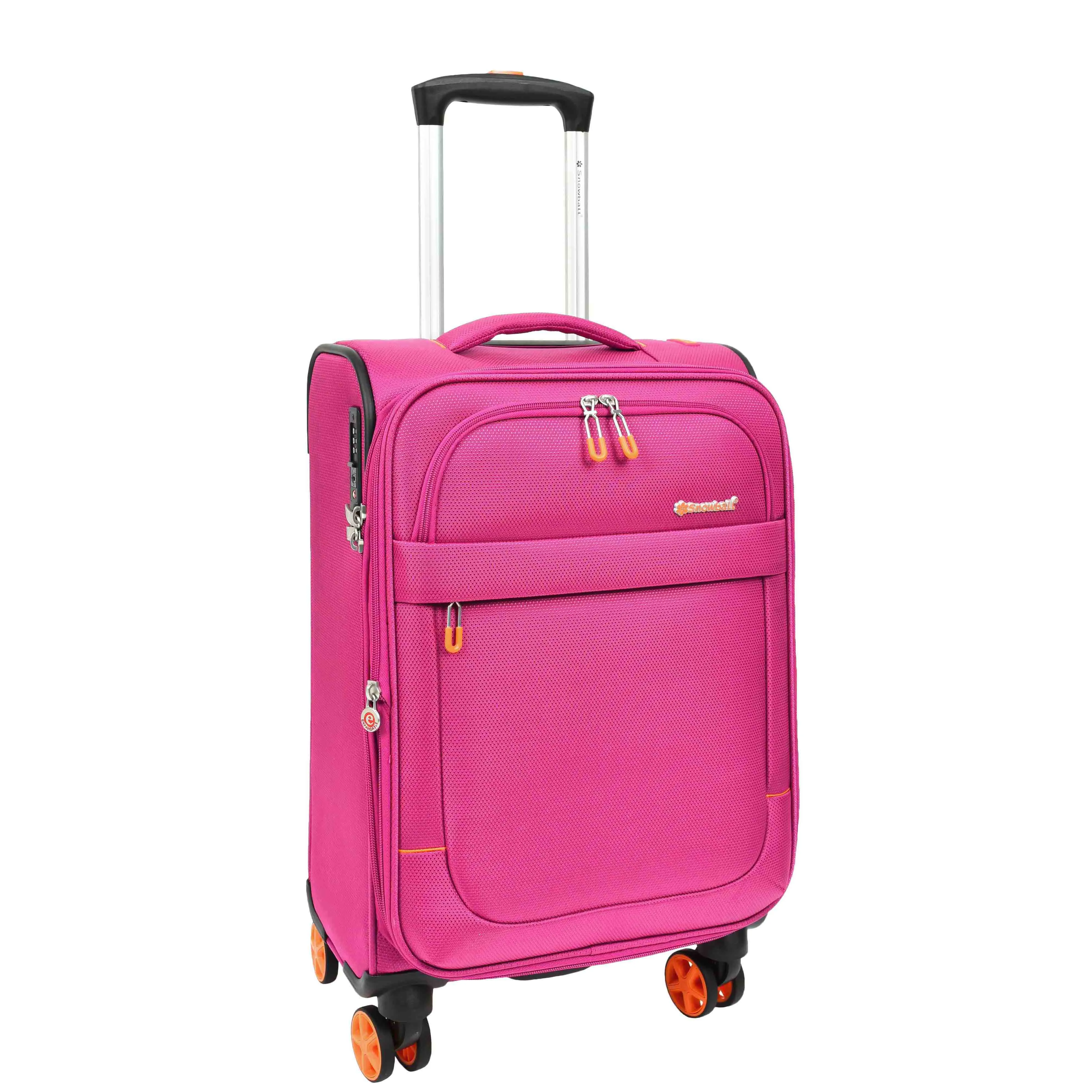 4 Wheel Soft Suitcases Lightweight Expandable Luggage TSA Lock Travel Bags Trivial Pink