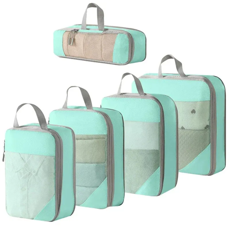 5pc Collapsible Compression Packing Cubes