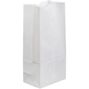 7 3/4 x 4 3/4 x 16" White Grocery Bags