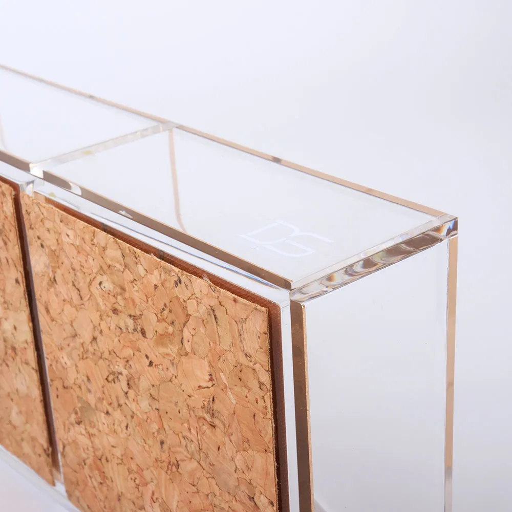 Acrylic Desk Organizer with notepad (Gold, Rose Gold,Colorful )