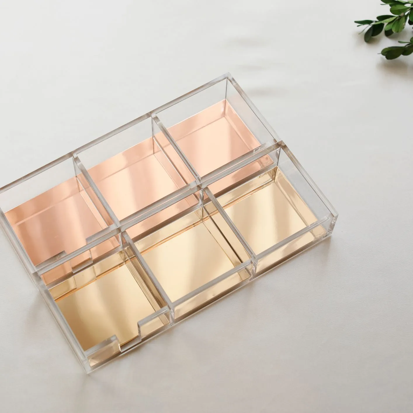 Acrylic Desk Organizer with notepad (Gold, Rose Gold,Colorful )