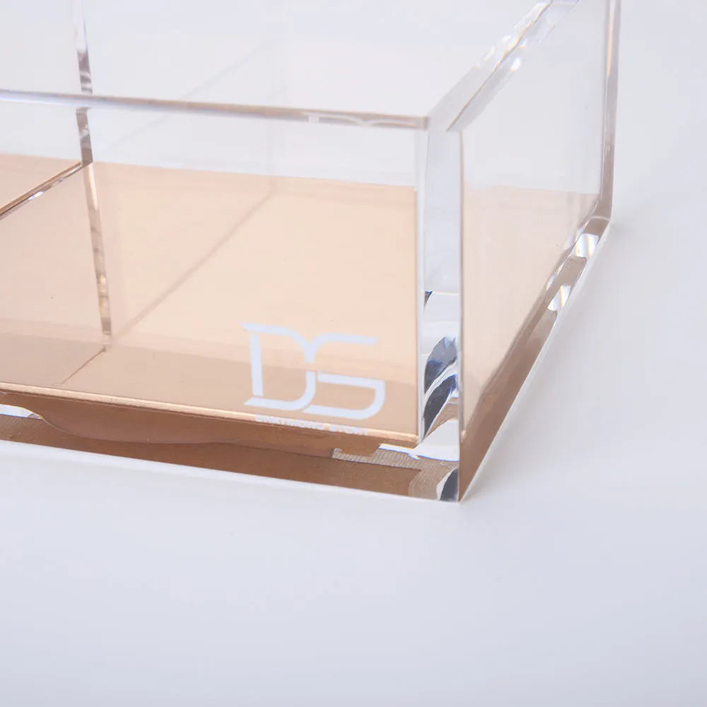 Acrylic Desk Organizer with notepad (Gold, Rose Gold,Colorful )