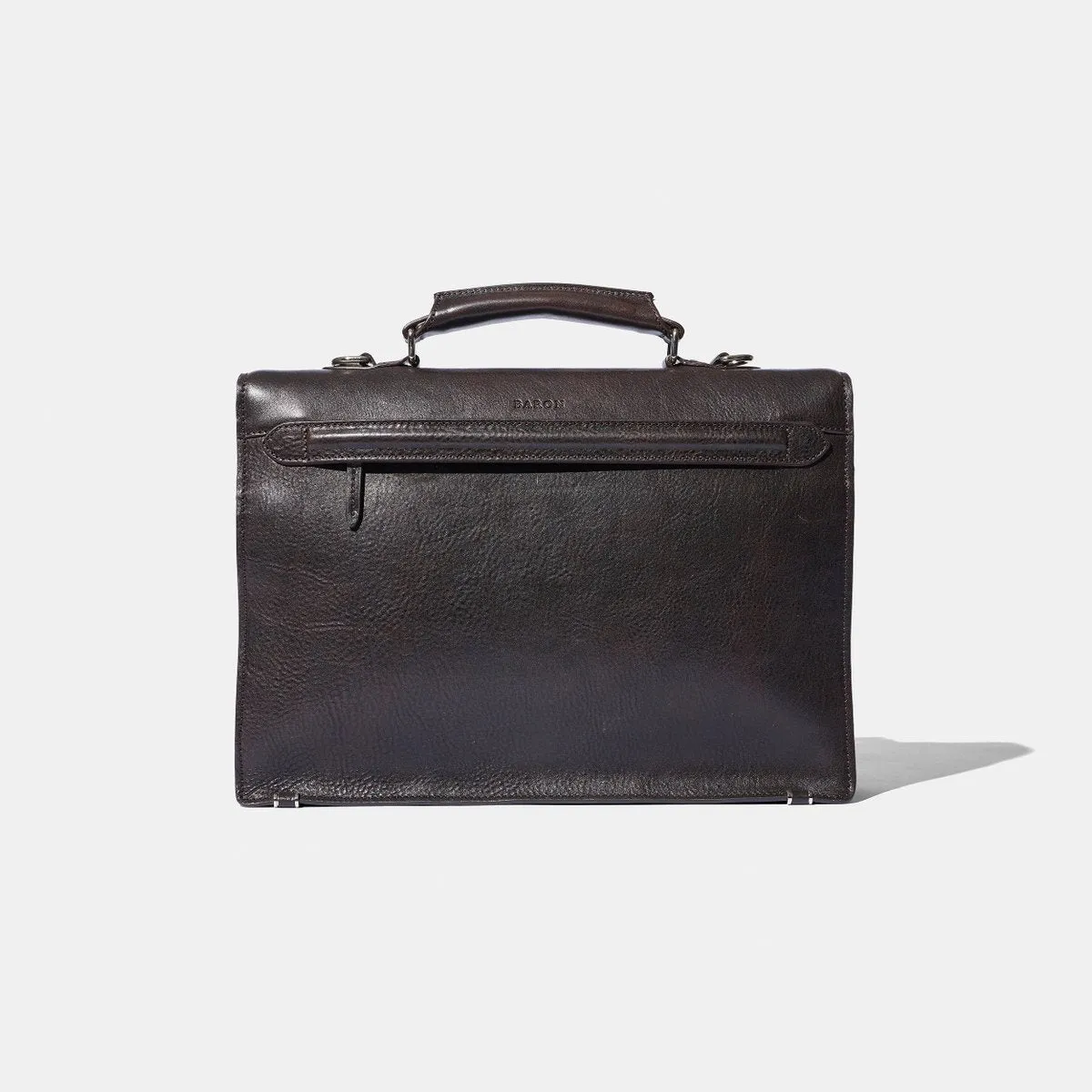 Baron - Small Briefcase BLACK GRAIN LEATHER