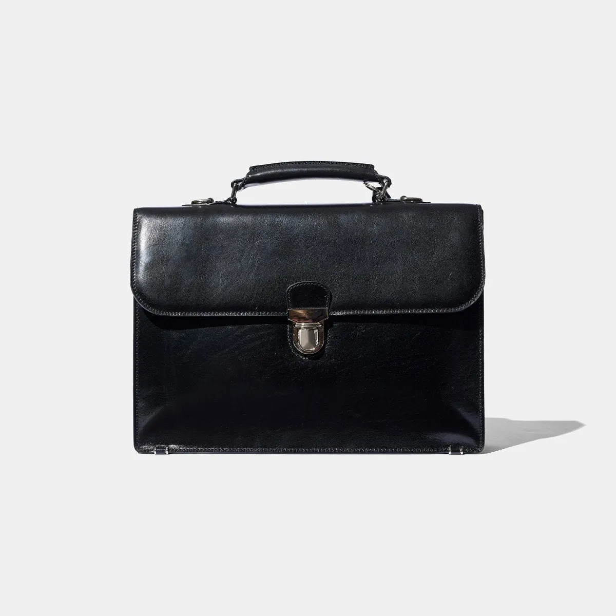 Baron - Small Briefcase BLACK LEATHER