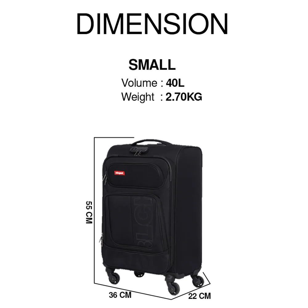 BLCK Trolley Luggage Bags Small Suitcase for Travelling - Black