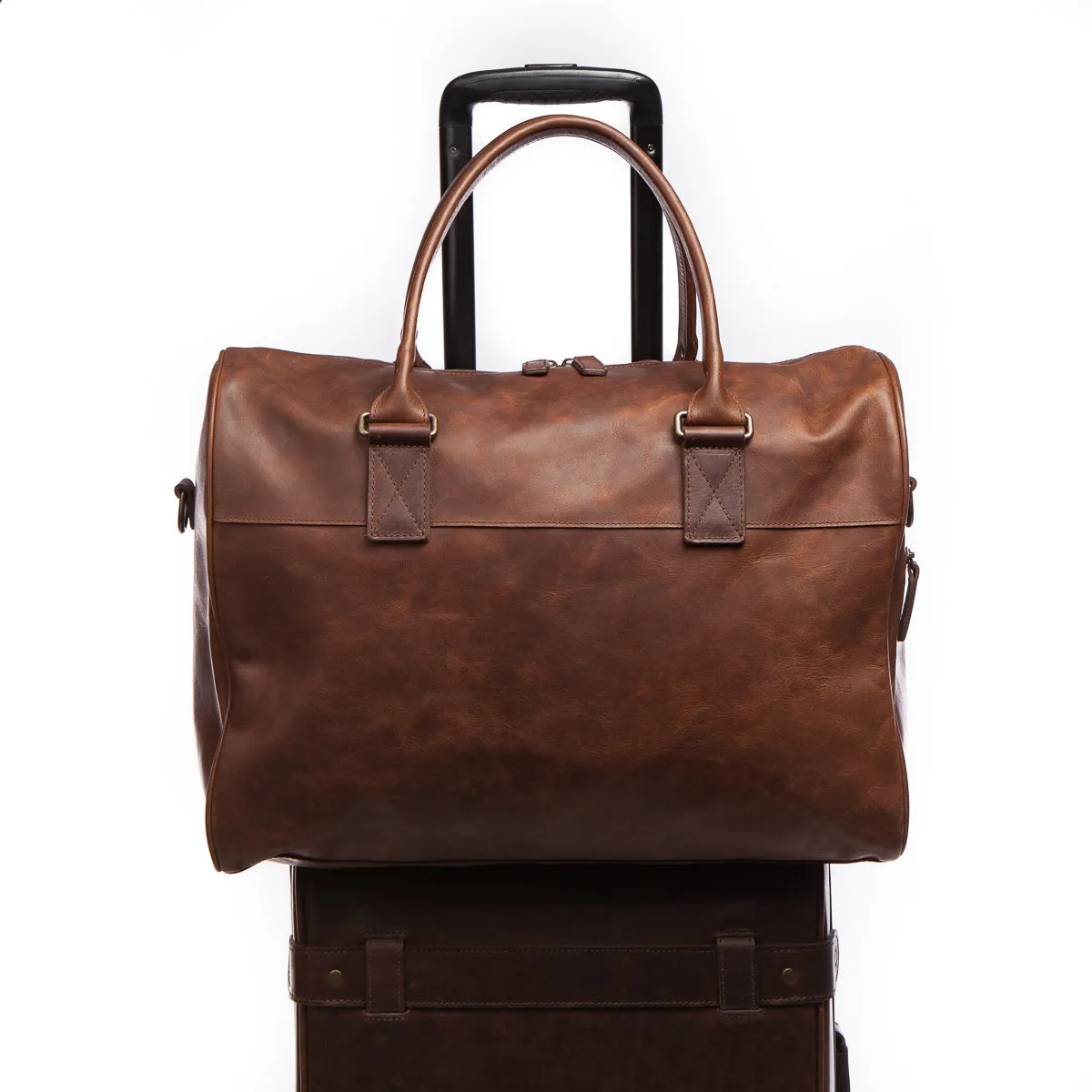 Booker Leather Cabin Duffel in Baldwin Oak by Moore & Giles