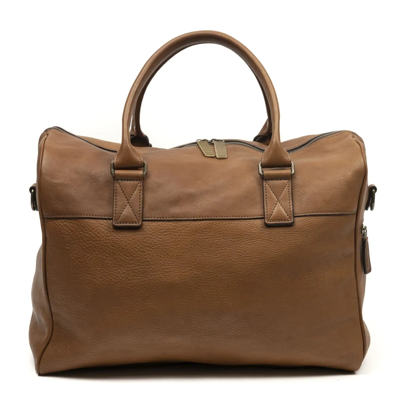 Booker Leather Cabin Duffel in Seven Hills Umber by Moore & Giles