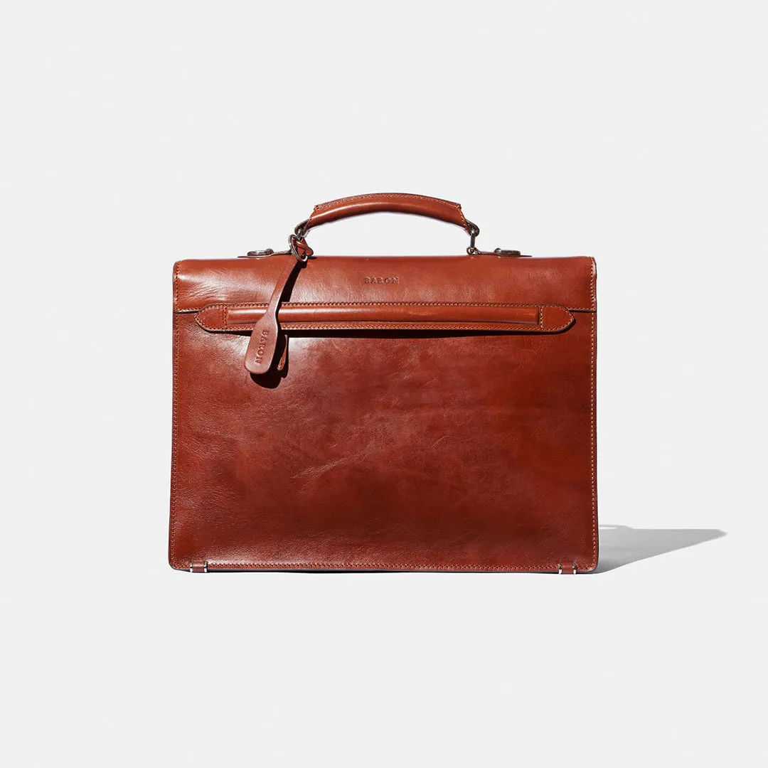 Briefcase - Cognac Leather by Baron