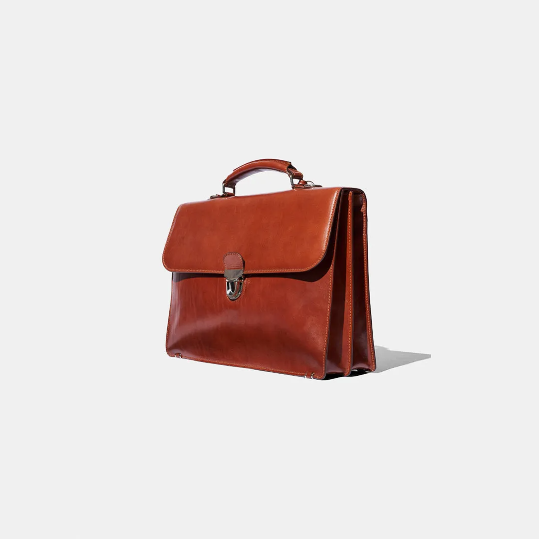 Briefcase - Cognac Leather by Baron