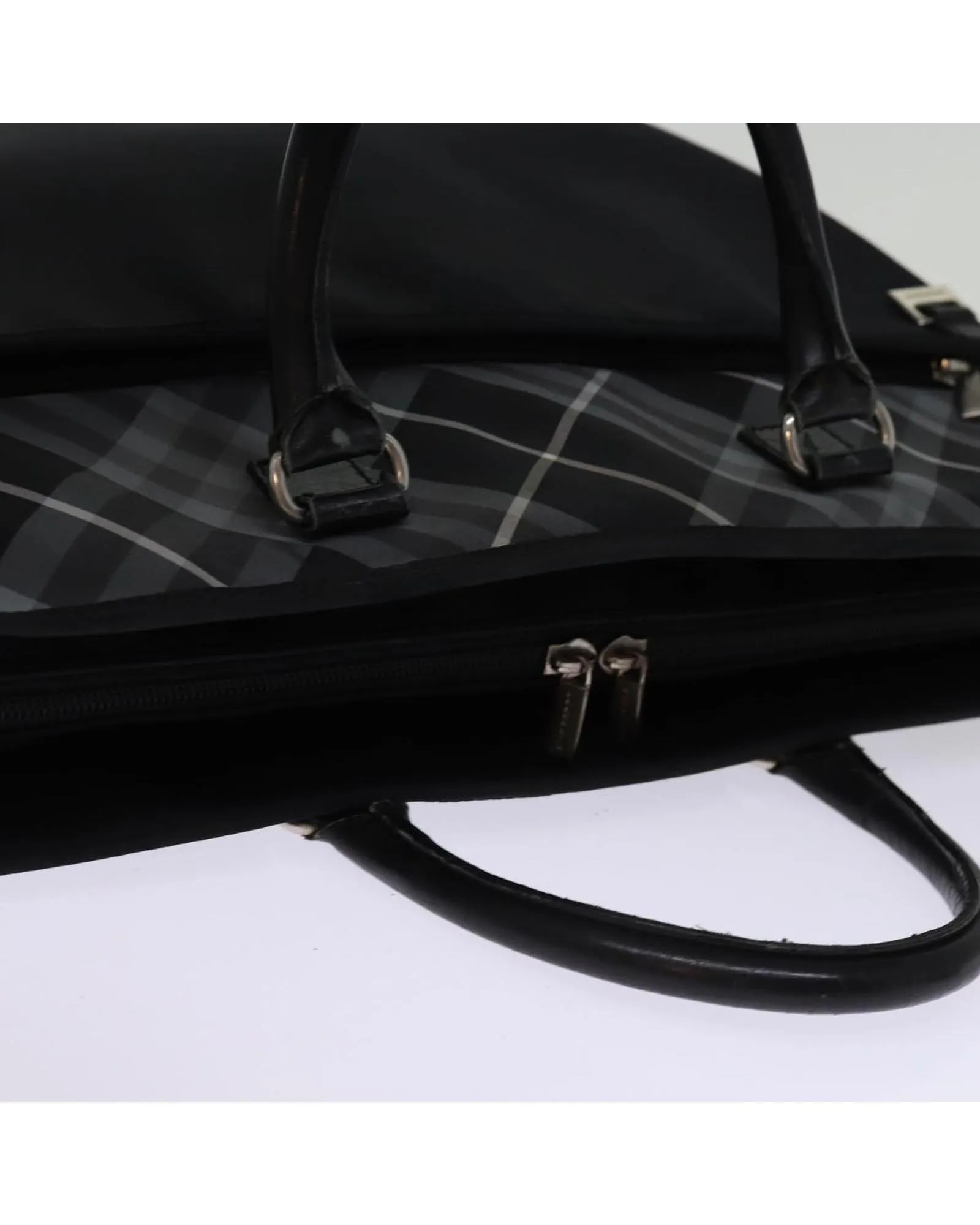 BURBERRY Nova Check Briefcase Black