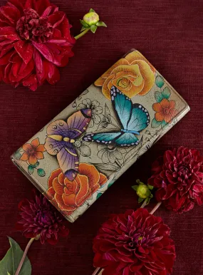 Butterfly Sketchbook Hand-painted Organizer Wallet