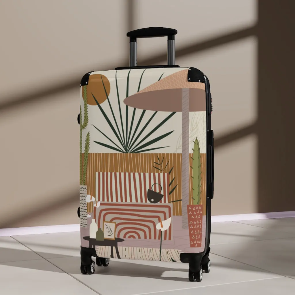 Cabin Suitcase, Modern Patio Print