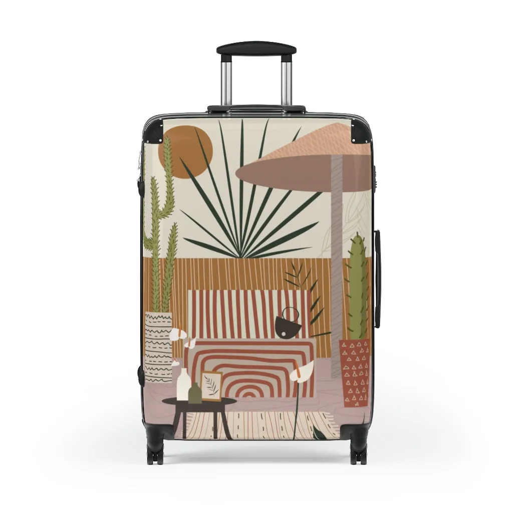 Cabin Suitcase, Modern Patio Print