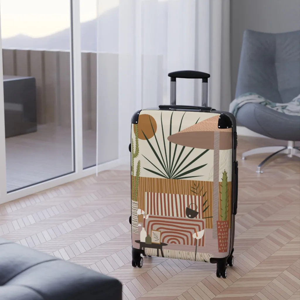 Cabin Suitcase, Modern Patio Print