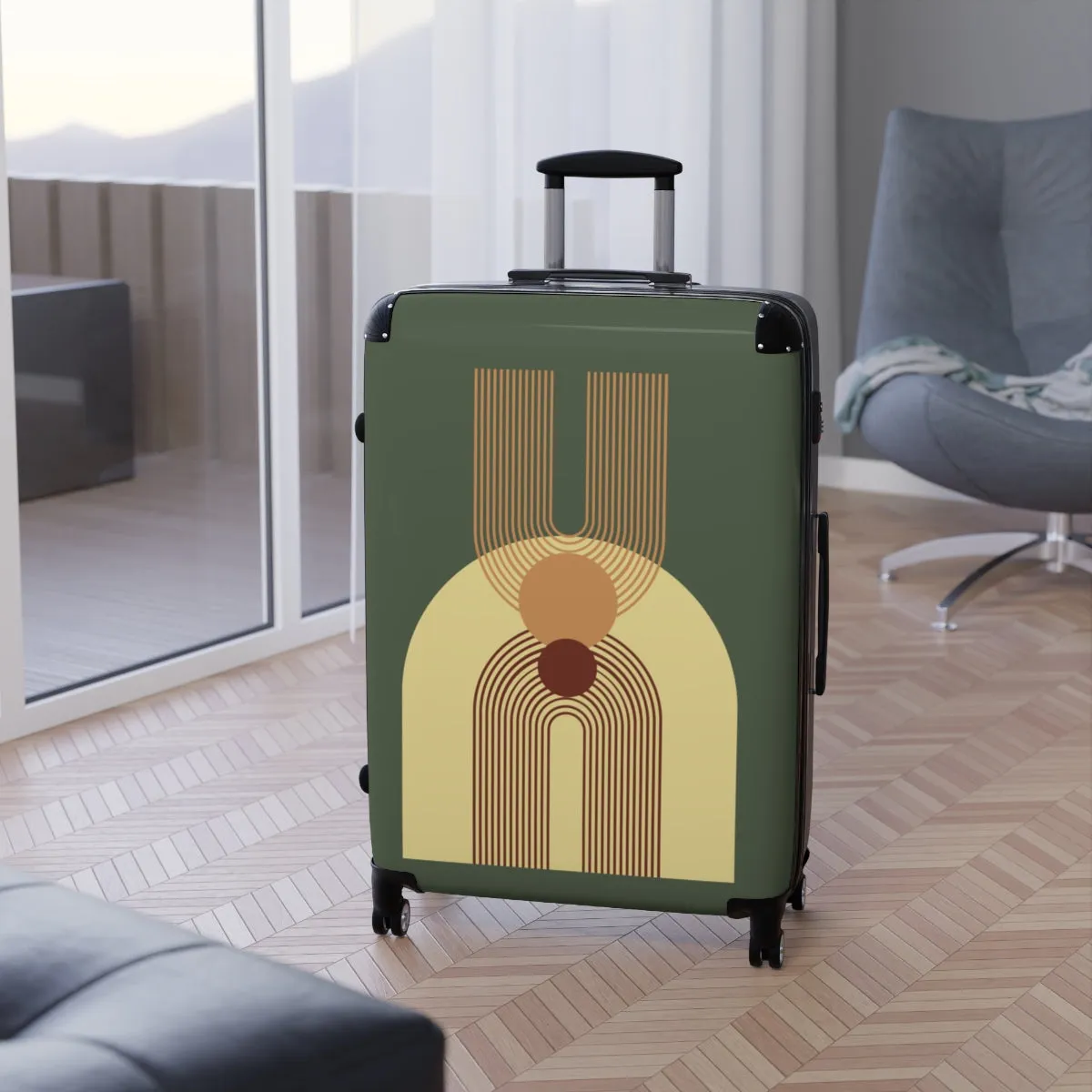 Cabin Suitcase Multiple Sizes Retro Luggage Built in Combination Lock