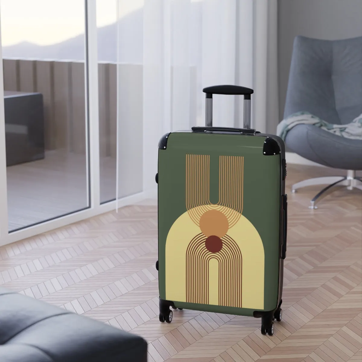 Cabin Suitcase Multiple Sizes Retro Luggage Built in Combination Lock