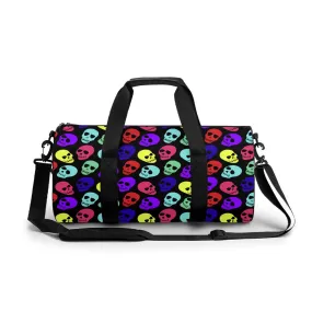 Coloful Skulls Pattern Round Sports Bag