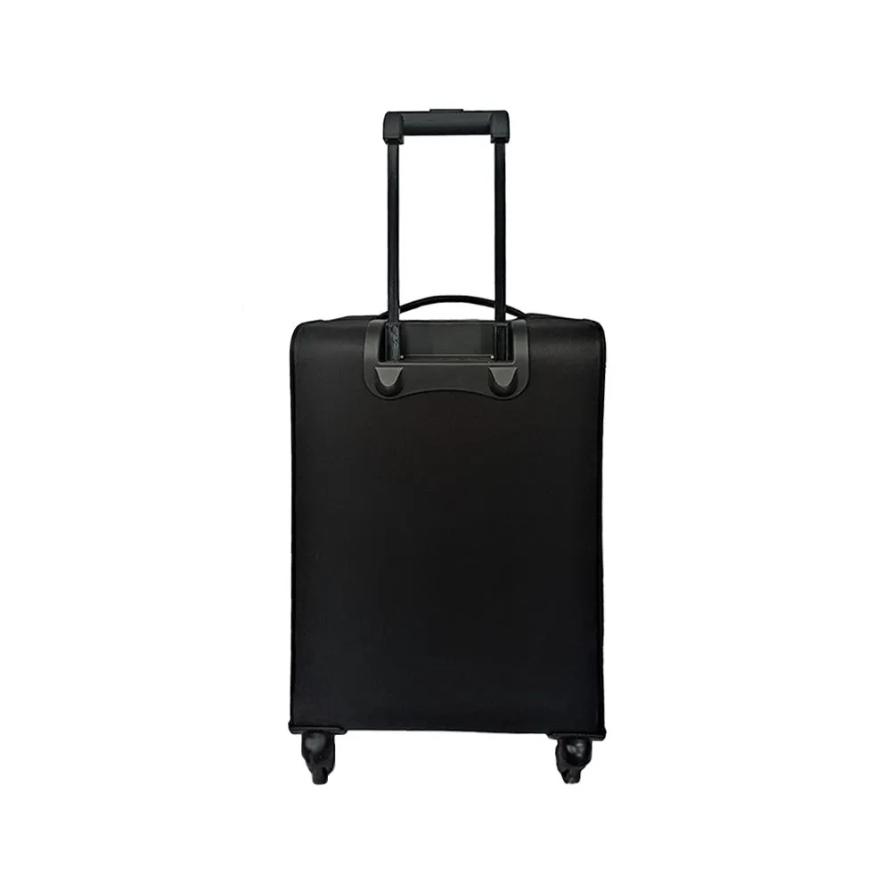 Elegant Sport Square Trolley Bag Medium Suitcase for Travelling-Black and Blue