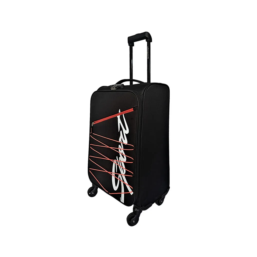 Elegant Sport Square Trolley Bag Small Suitcase for Travelling-Black and Orange