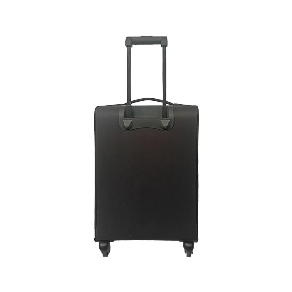 Elegant Sport Vertical Trolley Bag Medium Suitcase for Travelling-Black and Orange