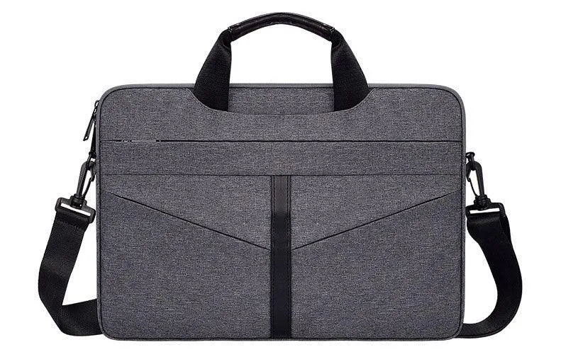 Executive Men's Zipper Designed Business Laptop Bag-Grey