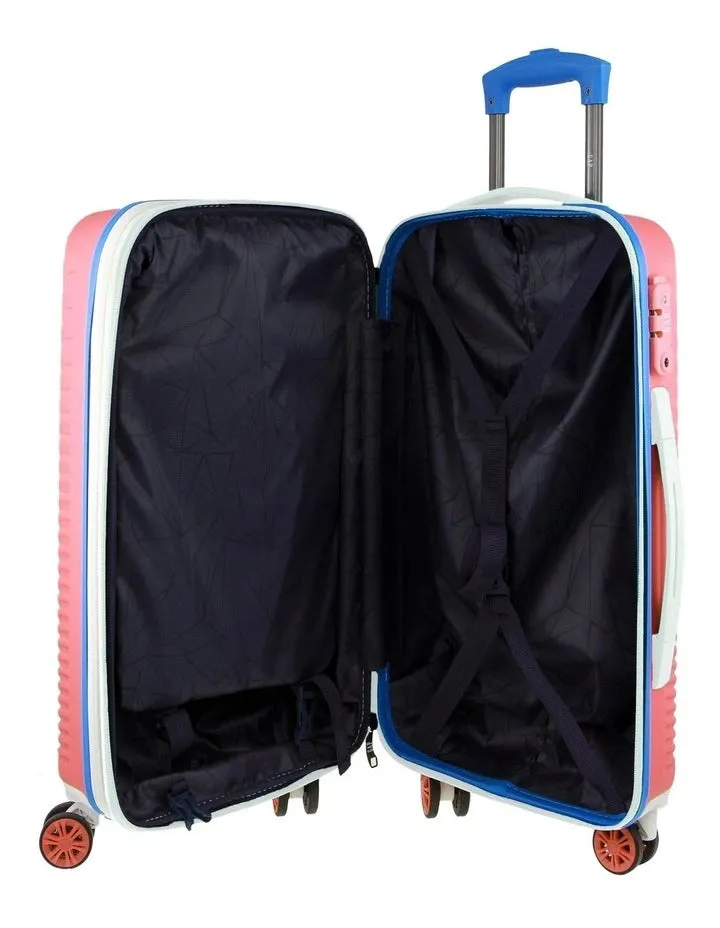 GAP 4 Wheel Hardcase Suitcases Set of 3 - Coral - Expandable