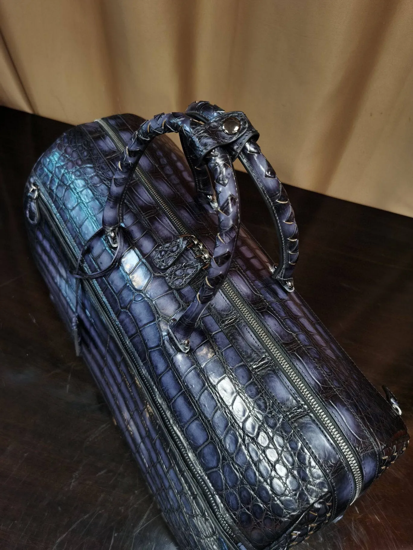 Genuine Crocodile Leather Large Travel Duffel Bags