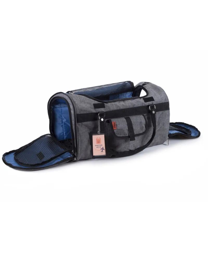 Hideaway Duffle Pet Carrier in Heather Grey (Airline Approved) (FINAL SALE)