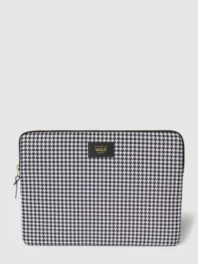 Houndstooth Laptop Bag, Celine WOUF, Black