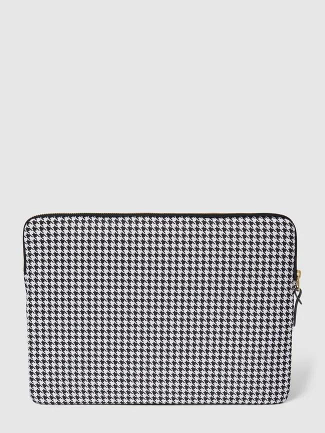 Houndstooth Laptop Bag, Celine WOUF, Black