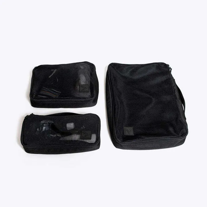 IAMRUNBOX Packing Cubes Set of 3 Black | Buy IAMRUNBOX Packing Cubes Set of 3 Black here | Outnorth