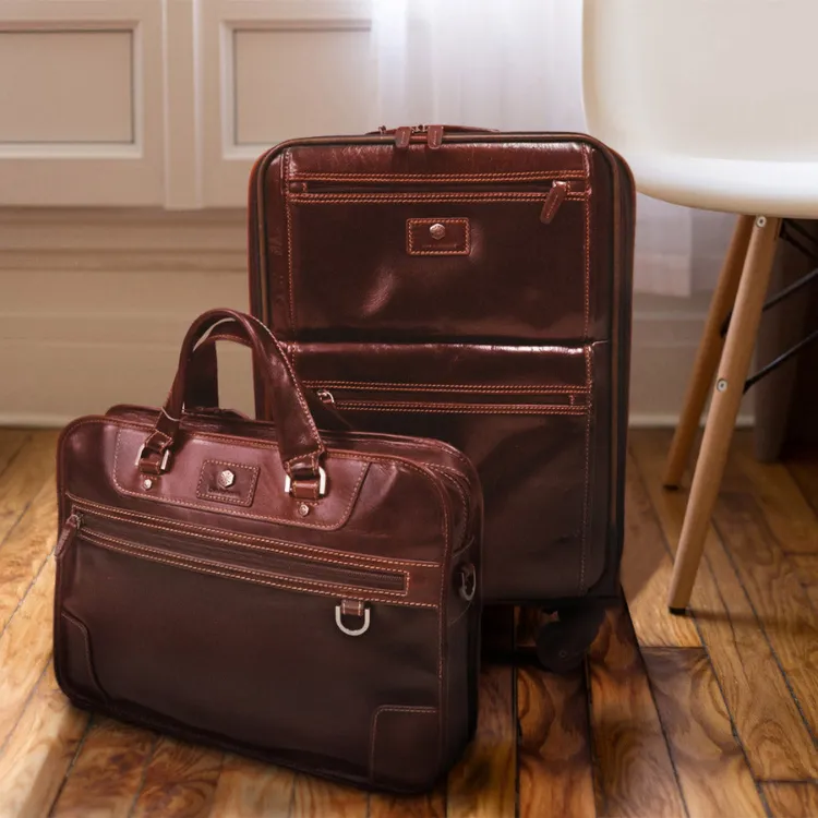 Jekyll & Hide Medium Laptop Briefcase - Tobacco