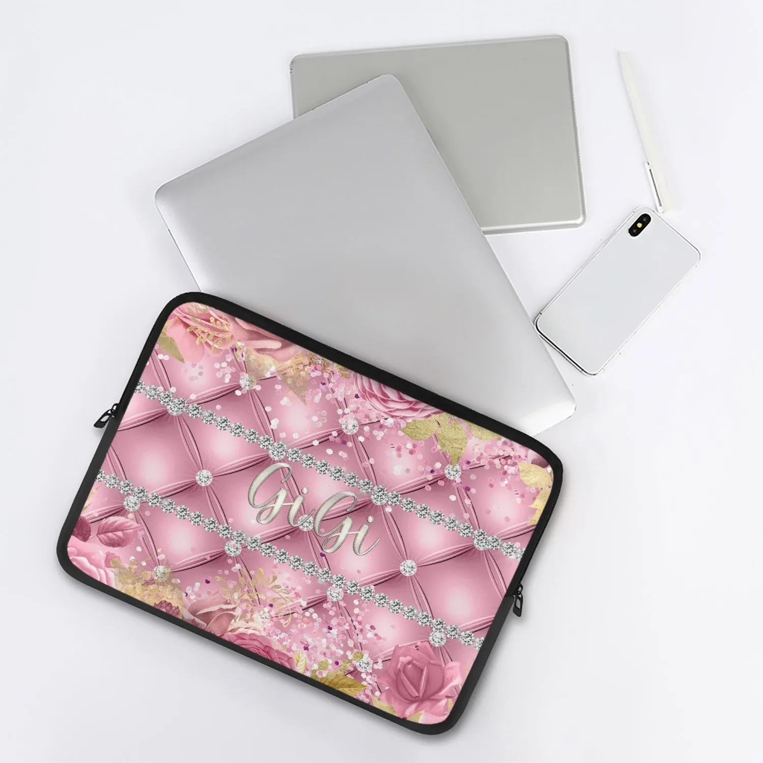 Laptop Sleeve - without handles - Pink Handles - GiGi