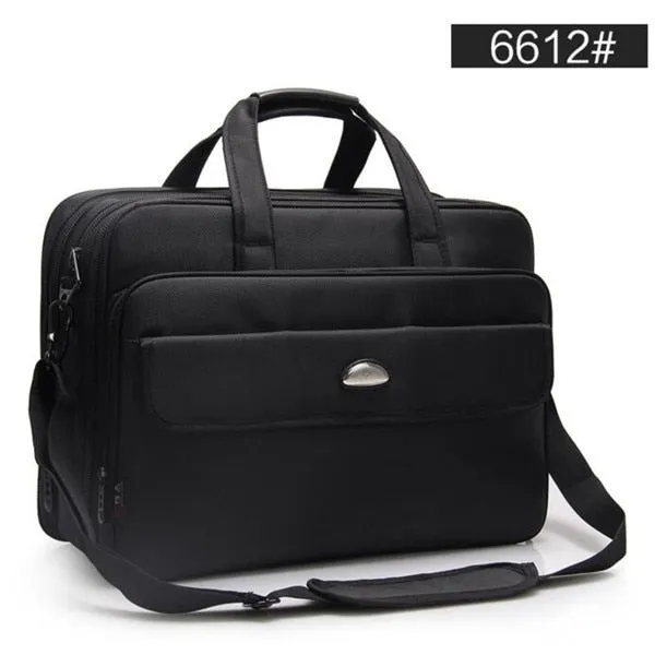 Large Capacity Business Men 17 Inches Briefcases Black Bags Men&#39;s Waterproof Computer Laptop Briefcase Male Travel Shoulder Bag