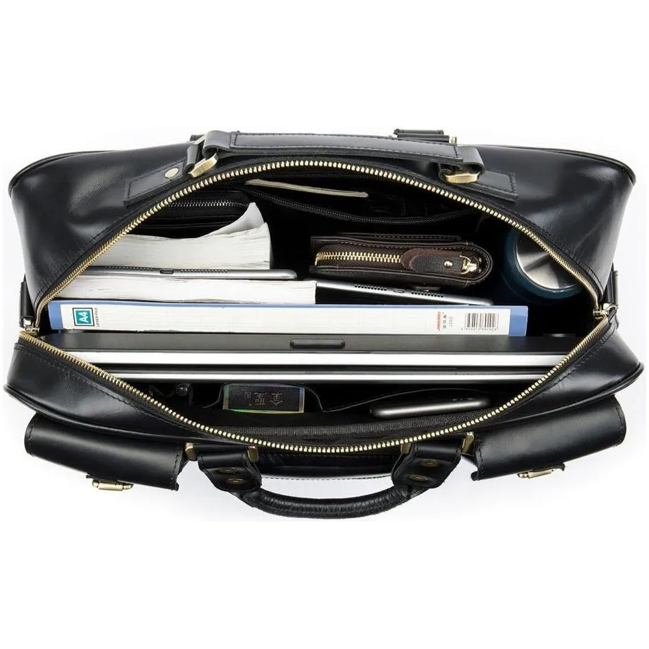 LuxeLeather Business Laptop Handbag