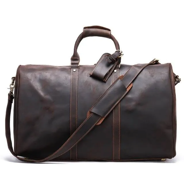 Luxury Leather Travel Briefcase Bag