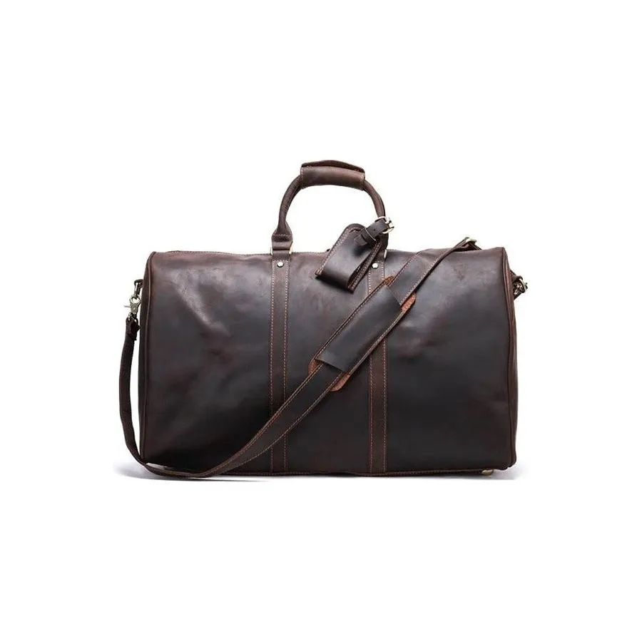 Luxury Leather Travel Briefcase Bag