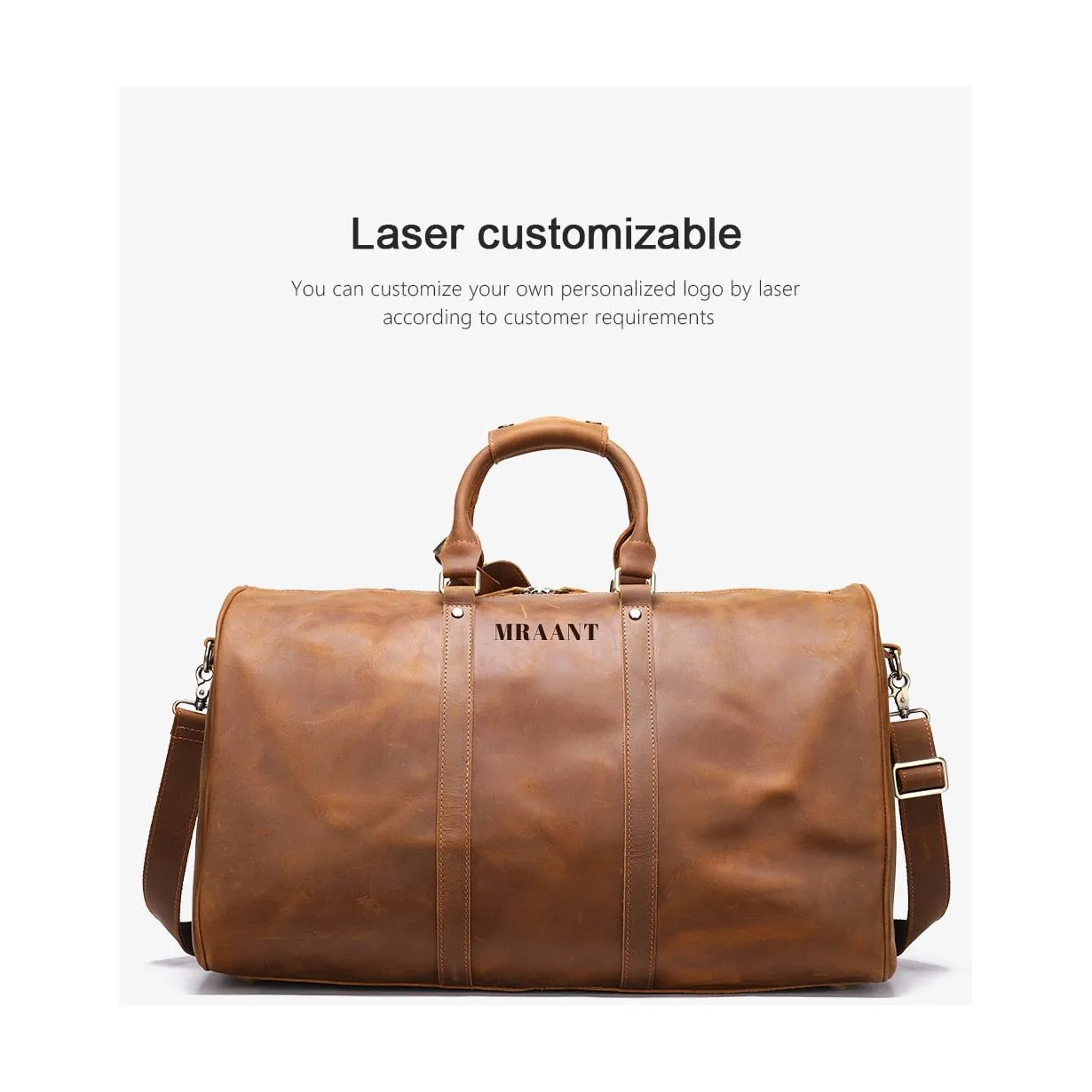 Luxury Leather Travel Briefcase Bag