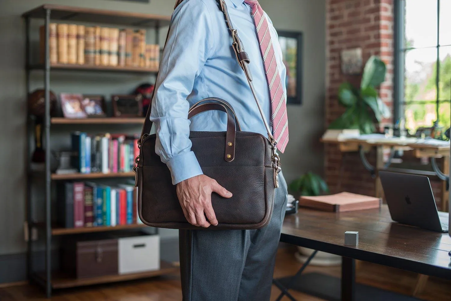 MARTIN THIN LEATHER BRIEFCASE