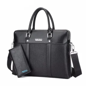 Men's Fashion Business Briefcase   Wallet - Black,Blue