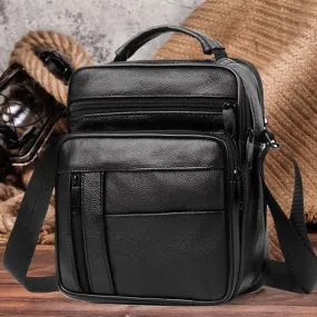 Men's Genuine Leather Shoulder Cross Body Bag