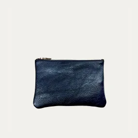 Pauly Pouch Organizer | Navy Leather   Gold Hardware