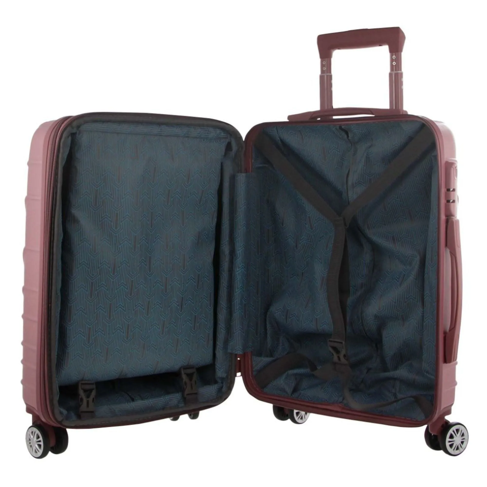 Pierre Cardin Hard Shell 4 Wheel - 3-Piece Luggage Set - Rose