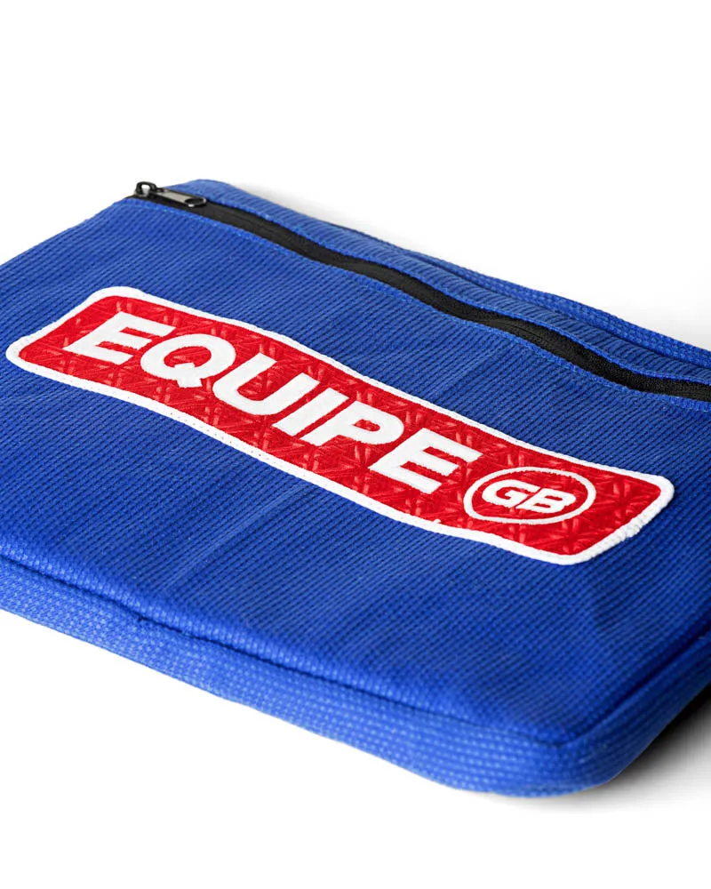 Repurposed Large Laptop Sleeve - Blue