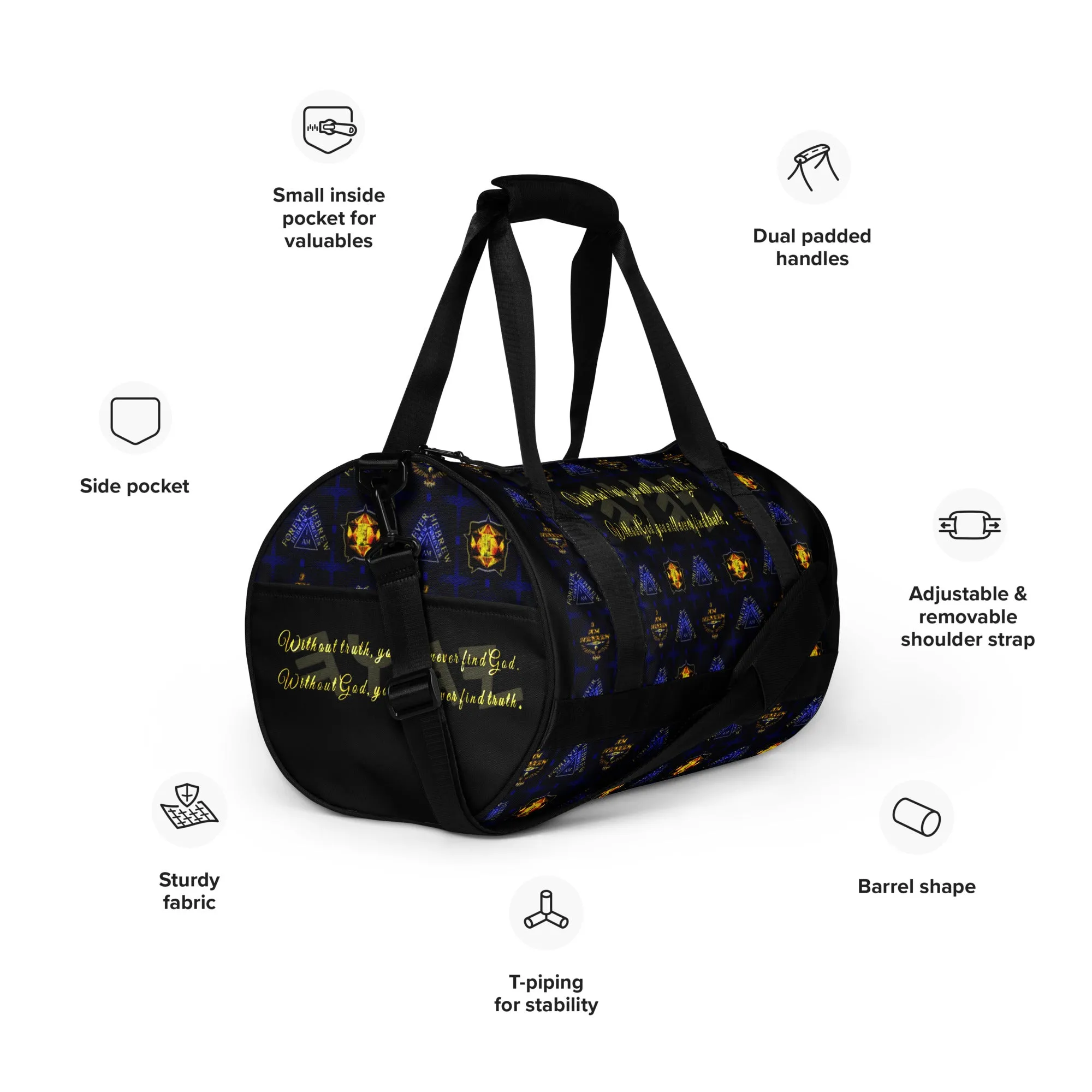 Truth Illustrated 01-01 Designer Duffel Bag