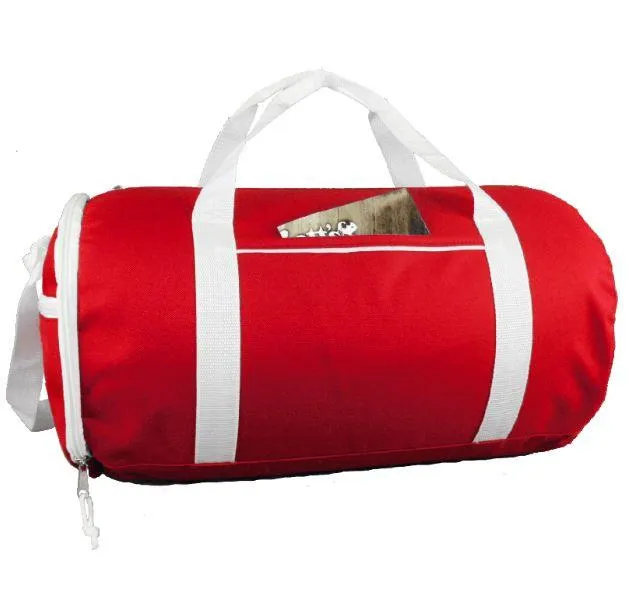 Two-Tone Sport Gym Roll Duffel Bags