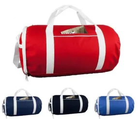 Two-Tone Sport Gym Roll Duffel Bags